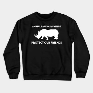 protect our friends - rhino Crewneck Sweatshirt